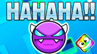 Play Geometry Dash Hahaha Hard Map now!