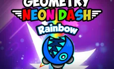 Geometry Neon Dash Rainbow